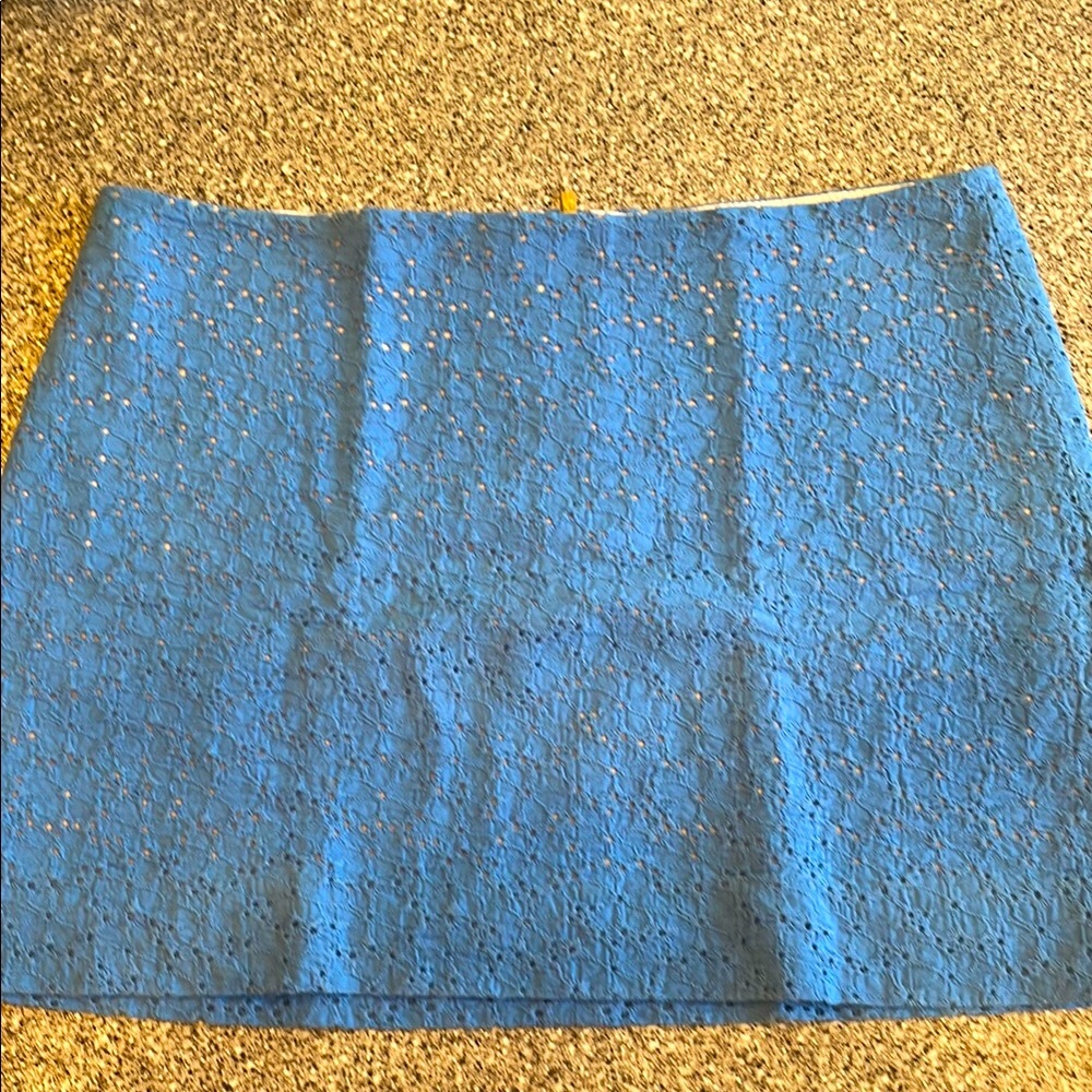 Lilly Pulitzer Blue Eyelet Lace Women's Skirt